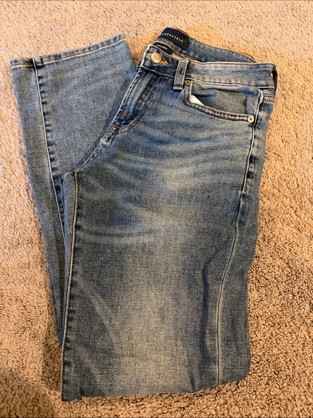 Aeropostale Men's Light Blue Slim Straight Jeans 28Wx32L